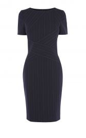 PINSTRIPE DRESS blue multi at Karen Millen